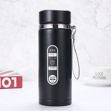 KRX 304不鏽鋼真空保溫杯 便攜, 黑色, 1套, 500ml