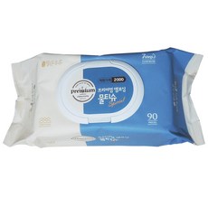 맑은하루 물티슈 90매 캡형 프리미엄 엠보싱, 1개