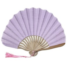 모시부채(소)22cm(연보라색) 직물아교포수 모시접선(최상품 노리개 달려있음), 연보라색, 1개