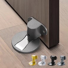 무타공 바닥 홀드 자석 현관문 방문 고정 도어스토퍼, 1개, 높이조절형_골드
