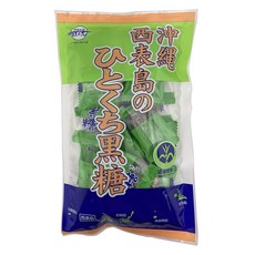 우치나문 흑당 본점 가키노카 이리오모테지마산 오키나와의 한입 흑설탕 80g 1P 스티커포함 국산 1구 습기에 강한 개별 포장
