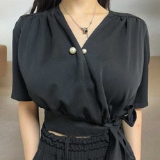 여성 셔츠수선 옷핀브로치 화이트 허리사이즈 진주장식 옷고정핀
