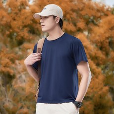 2026新款戶外防曬涼感速乾T恤 夏季半袖寬鬆透氣純色運動短袖