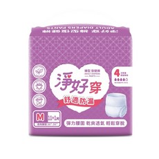淨好穿 褲型成人紙尿褲 舒適防漏, 8個, 12片