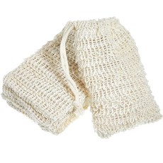 BBTO 비누 세이버 백 면 리넨 각질 제거 파우치 5개 거품 및 건조용 샤워 스크러버용9 x 14cm 화이트 핑크 블루 옐로우 오렌지 162392, 베이지, 10 x 15 cm