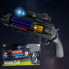 토이랄라 LED 전자총 ver3 모형총 권총 빔프로젝터 리얼 사운드 장난감총 어린이총 싸움놀이 우주 레이져 LED, 1개