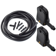 유니버셜 자동차 앞 유리 와셔 와이퍼 블레이드 스프레이 제트 노즐 펌프 호스, 1세트, 1L