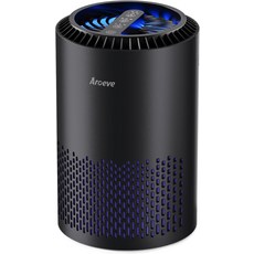 침실용 AROEVE 공기청정기 연기 꽃가루용 nder 머리카락 냄새 침실 사무실용 수면 모드 속도 조절 기능 MK0-블랙캘리아에서 사용 가능, White