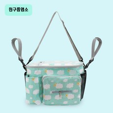 다용도 유모차 파우치 대용량 수납 산책용 가방, 1개, 흰구름염소