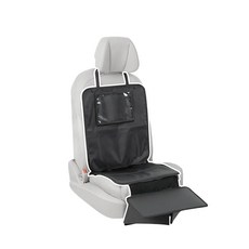 汽車座椅保護墊，加厚防刮耐磨，多功能收納，防水易清潔，防滑穩固, 黑色, 1個