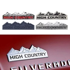 깔끔한 디자인 하이 컨트리 부착 엠블럼 자동차 용 하이 컨트리 엠블럼 스티커 자동차 차량 용품 소품 차량용 자차 튜닝 꾸밈 멋진 이쁜 깔끔한 예쁜 디자인 프리미엄 카웨어+셀러팩토리, 레드유광