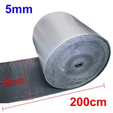 차량용 어쿠스틱 열 방음 매트 방음 벽 패널 자동 소음 차단 매트 50cm x 200cm 5mm 10mm, 05 Silvery 5mm 50x200cm