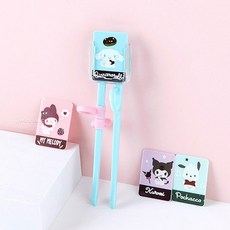 산리오 카드체인지 교정젓가락 콰트로 1단계 시나모롤, 혼합, 1개