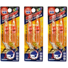 카쿠쯔리 미니 수중 집어등 전자캐미 갈치 집어등 야간낚시 집어등 채비소품, 3세트