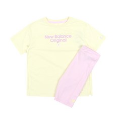 뉴발란스 키즈 롱티셔츠 5부 레깅스 세트 NK9YE2803G