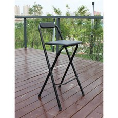 접이식 높은의자 간단한 간이 스툴 카페 라운지 올블랙 (시트높이65cm) 1개, 65cm 화이트 × 1개