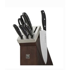 ZWILLING J.A. HENCKELS 底座自磨刀刀具七件組 棕色 時尚廚房刀具套裝, 1個