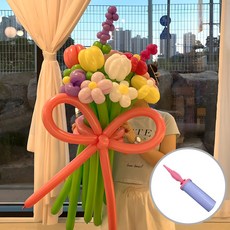 大型混合花束 DIY 魔術氣球 + 手動打氣筒套組, 1套, 混合色