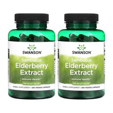 스완슨 엘더베리 추출물 삼부커스 575mg 120캡슐 2병 Elderberry, 120정, 2개