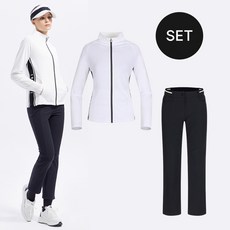 [SET] 사이드 포인트 저지 스윙 점퍼 + 화섬 기본핏 팬츠