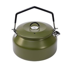 캠핑주전자 1L 캠프 스테인레스 스틸 야외 하이킹 주전주전자용주전자 1L 캠프 차주전자, ArmyGreen