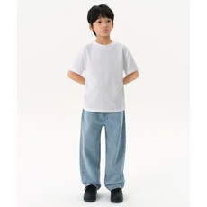 무신사 스탠다드 MUSINSA STANDARD KIDS 릴렉스드 크루 넥 티셔츠 [화이트] MKBTS5K01-WH 371012