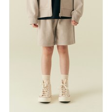 MUSINSA STANDARD KIDS 베이식 스웨트 쇼츠 [더스티 베이지] 419270