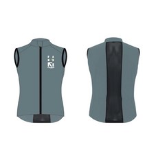 Fan's 雙拉鍊防風背心 BAISKY 自行車背心 灰黑, 1個