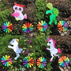 정원용 바람개비 자전거타는 동물 18종 입구장식 zin+1371bR, 거북이