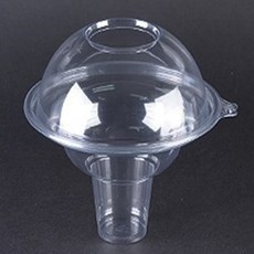 P.E.T 프라스틱용기 500ml(165mmx102mm) 1set 투명용기 PET용기 SL-B600 빙수용기