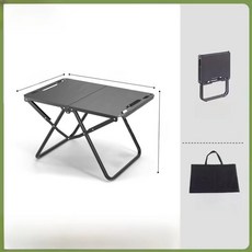 야외 캠핑 테이블 휴대용 전술 접이식 장비 여행 레저 가구, 7. 블랙 [두꺼운 탄소강] 전술 테이블 + 수납 가방