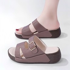 Modern Fashion 여성 발편한 데일리 샌들 키높이 슬리퍼