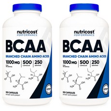 뉴트리코스트 BCAA 2:1:1 1000mg 500캡슐 2병, 500정, 2개