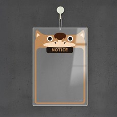 NOTICE21 걸이형 아크릴 메모보드 알림 게시판 210x300mm 투명판, 상세페이지 참조
