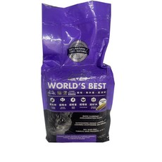 WORLD'S BEST 世界最好 薰衣草香多貓用玉米貓砂，快速凝結，高效除臭，低粉塵，3.18公斤, 3.18kg, 1包, LAVENDER