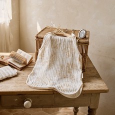 돗투돗 프리미엄 뜨왈드주이 모달 3중거즈 수면조끼, 베이지