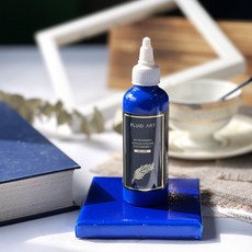 金羽毛 流體顏料 500ml 單瓶裝 台灣製 馬卡龍 彩色 螢光 金屬 莫蘭迪 壓克力顏料 手作, 紺青藍