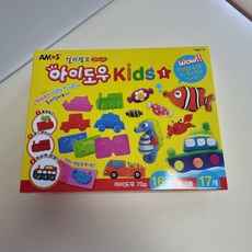 아모스 아이도우 키즈 1 컬러점토 16색 + 찍기틀 17종, 혼합색상, 1세트, 1개