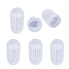 5Pc 낚시 미끼 케이지 물고기 미끼 먹이 바구니 홀더 플라스틱 미끼 양동이 수영 먹이 바구니 낚시 도구 내구성, 하얀색, 두꺼움과 강인함