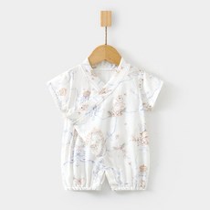 HYLSS 連體衣寶寶夏款爬服短袖哈衣兒童夏季空調服新生兒