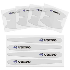볼보 호환 XC60 V40 V60 S60 V50 V90 S80 C40 V70 R디자인용 PVC 투명 자동차 도어 핸들 손목 보호대 스티, 01 8Pcs-Volvo 호환