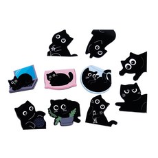 고양이 자석책갈피 인덱스 마크네틱 북마크 북스터퍼 북클립 10종세트, 10개입