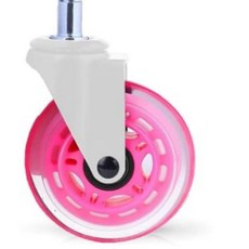 Rid레드 사무실 의자 바퀴 교체용 튼튼한 7.6cm(3인치) 롤러 블레이드 휠 카펫 견목 바닥용 294.8kg(650파운드) 지지력 소음 방지 98% 의자에 적합 모, 핑크