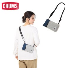 CHUMS Smart Phone Shoulder Sweat 收納肩背包, 灰/藍