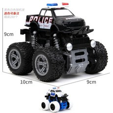 BB&C 兒童四驅慣性越野車 雙向耐撞防摔 360度特技翻轉玩具, 1個, 四驅雙向慣性越野車-警車（隨機）