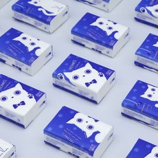 清新感手帕紙巾小包裝便攜式餐巾紙面巾紙實惠裝擦手紙, 1個, 10包體驗裝（領養高顏值小猫紙巾）, 10