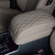 카로아 2025 쏘렌토 하이브리드 콘솔쿠션 팔걸이쿠션 센터 콘솔 패드 MQ4 가솔린 호환, 올리브브라운, 1개