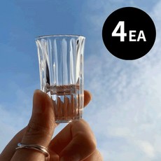 웰커밍홈 양주잔 미니소주잔, 20ml, 4개