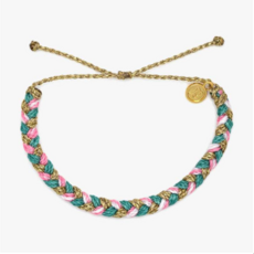 Pura Vida 美國手工編織手鍊 金色西岸, 金色, 1個