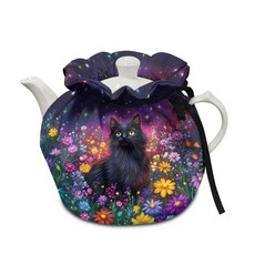 소노이에 카디널 버드 벚꽃 프린트 찻주전자용 면 티 코시 따뜻한 찻주전자 커버 가정용 주방 식탁 장식용 보온 주전자